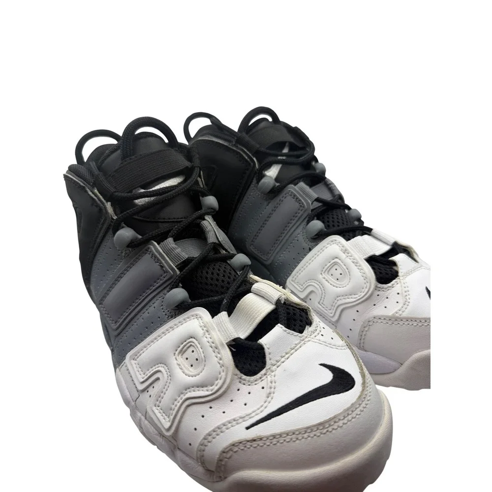 Nike Air More Uptempo GS Tri-Color Black Grey White 415082-005 Size 7Y